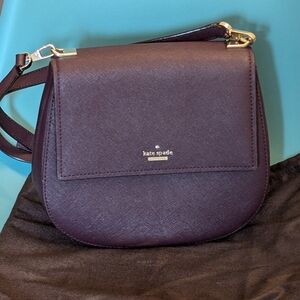 Kate Spade Cross body bag in burgundy safiano leather